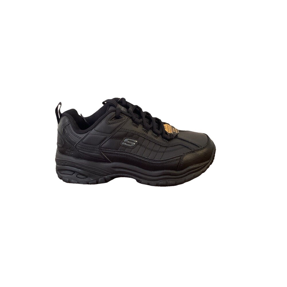 Skechers Men's Slip Resistant Soft Stride Relaxed Galley Work Shoe BLK Size 8 W